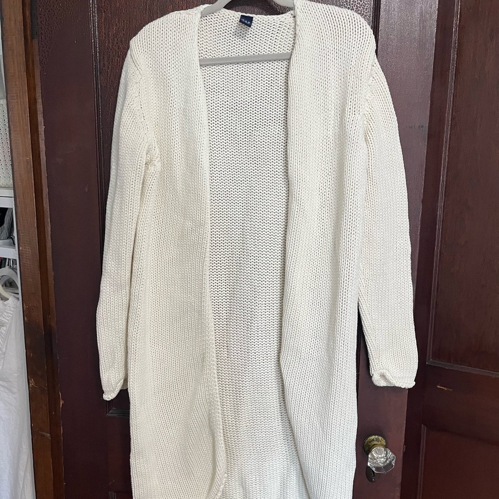 Size XL Gap knitted long white cardigan